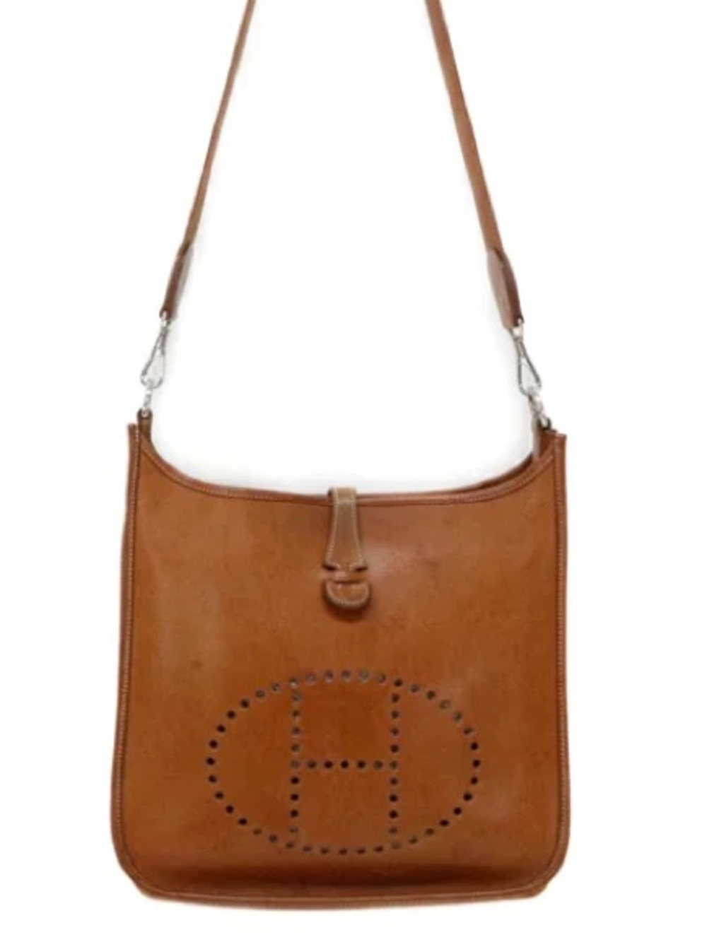 Authentic HERMES EVELYNE PM brown box leather crossbody - Picture 2 of 13